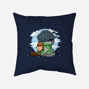 Relaxing With My Dragon-None-Removable Cover w Insert-Throw Pillow-demonigote