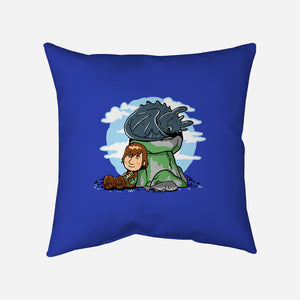 Relaxing With My Dragon-None-Removable Cover w Insert-Throw Pillow-demonigote
