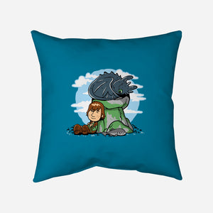 Relaxing With My Dragon-None-Removable Cover w Insert-Throw Pillow-demonigote