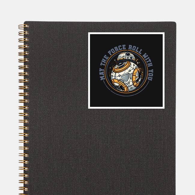 May The Force Roll With You-None-Glossy-Sticker-glitchygorilla