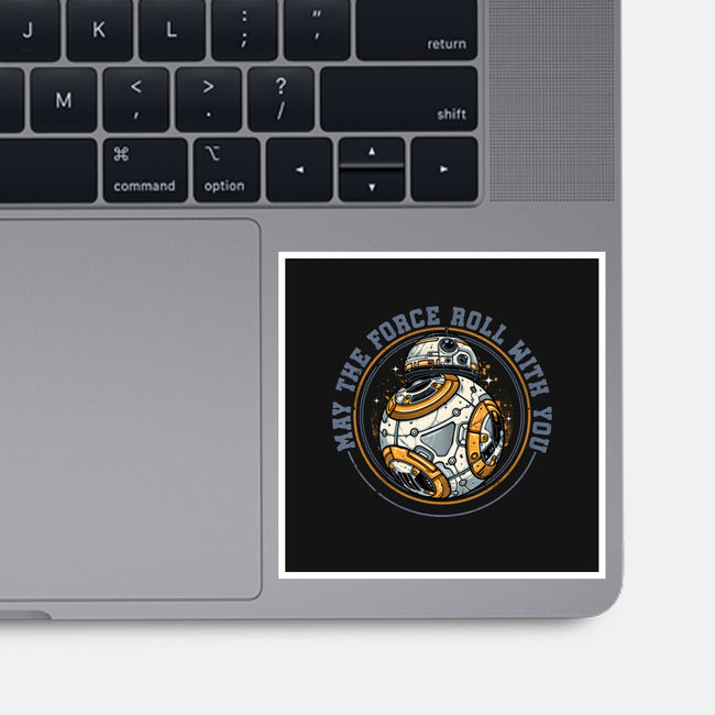 May The Force Roll With You-None-Glossy-Sticker-glitchygorilla