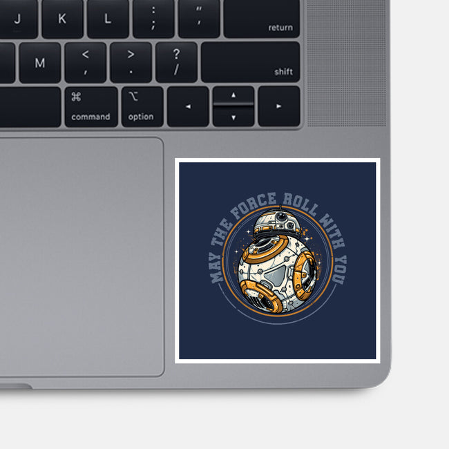 May The Force Roll With You-None-Glossy-Sticker-glitchygorilla