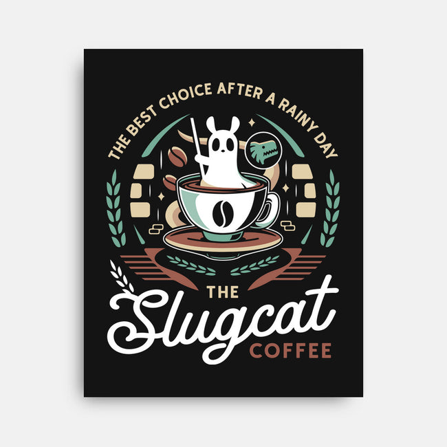 Slugcat Coffee Emblem-None-Stretched-Canvas-LAGELANTEE
