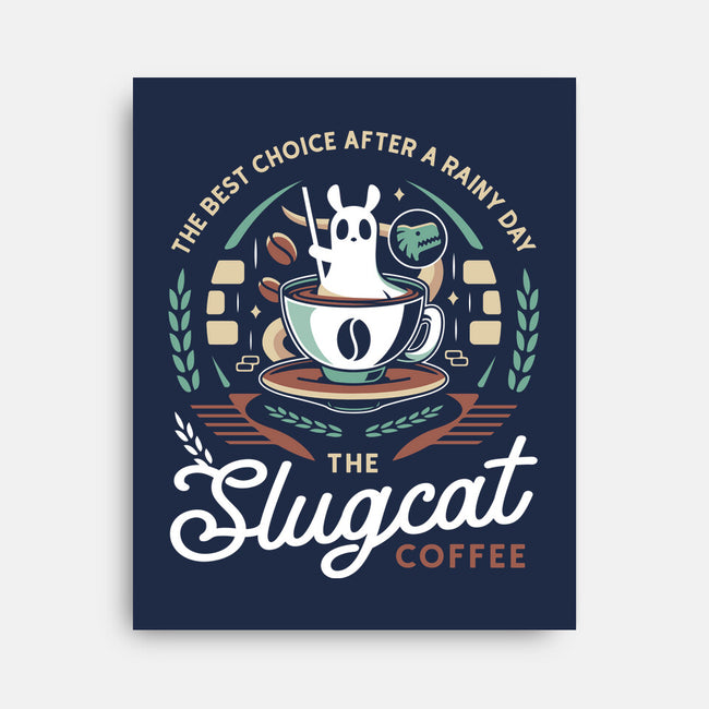 Slugcat Coffee Emblem-None-Stretched-Canvas-LAGELANTEE