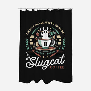 Slugcat Coffee Emblem-None-Polyester-Shower Curtain-LAGELANTEE