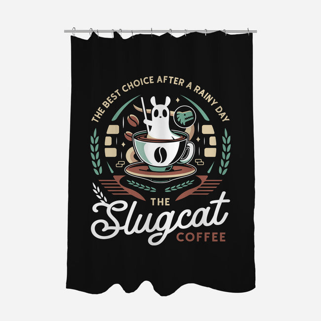 Slugcat Coffee Emblem-None-Polyester-Shower Curtain-LAGELANTEE