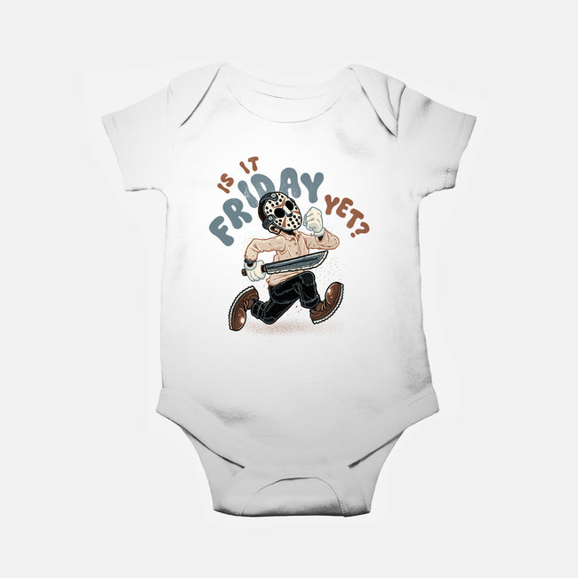 Is It Slasher Friday Yet-Baby-Basic-Onesie-glitchygorilla
