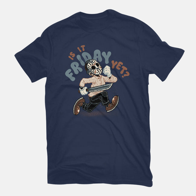 Is It Slasher Friday Yet-Unisex-Basic-Tee-glitchygorilla