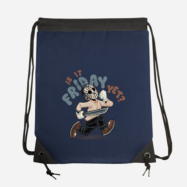Is It Slasher Friday Yet-None-Drawstring-Bag-glitchygorilla