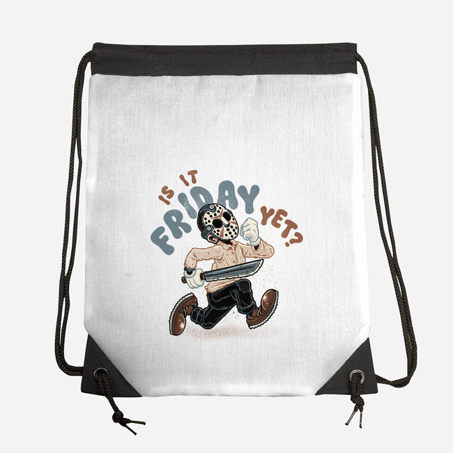 Is It Slasher Friday Yet-None-Drawstring-Bag-glitchygorilla