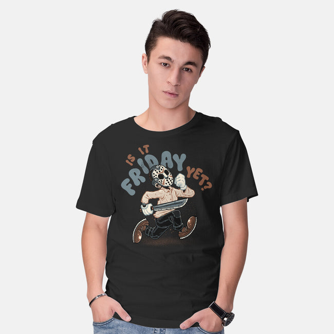 Is It Slasher Friday Yet-Mens-Basic-Tee-glitchygorilla