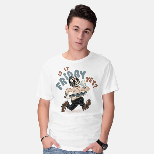 Is It Slasher Friday Yet-Mens-Basic-Tee-glitchygorilla