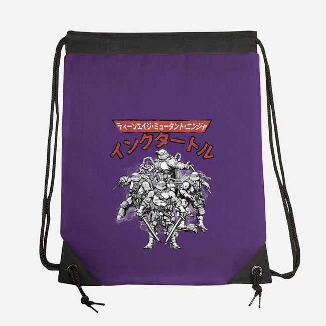 Ninja Squad Sumi-E-None-Drawstring-Bag-Astrobot Invention
