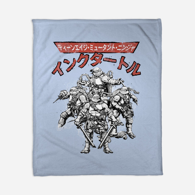 Ninja Squad Sumi-E-None-Fleece-Blanket-Astrobot Invention