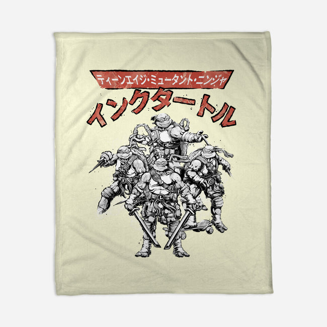 Ninja Squad Sumi-E-None-Fleece-Blanket-Astrobot Invention