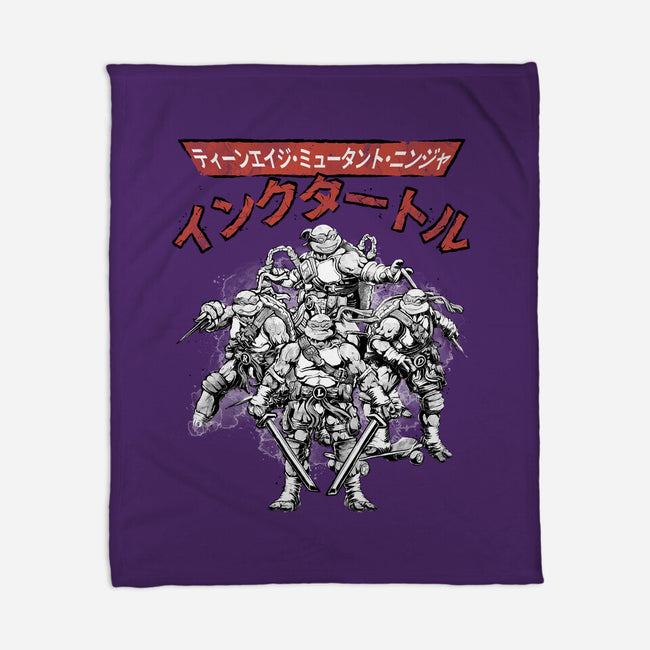 Ninja Squad Sumi-E-None-Fleece-Blanket-Astrobot Invention