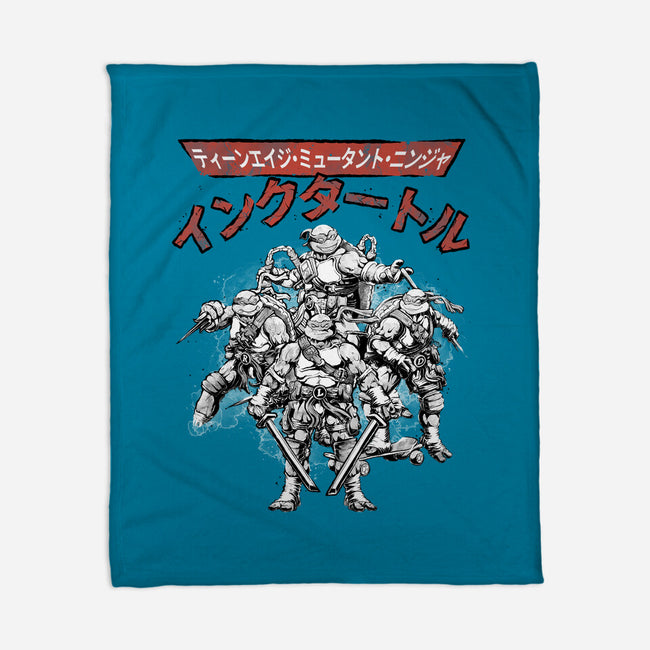 Ninja Squad Sumi-E-None-Fleece-Blanket-Astrobot Invention