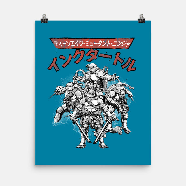 Ninja Squad Sumi-E-None-Matte-Poster-Astrobot Invention