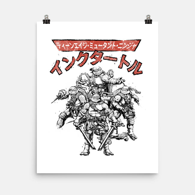Ninja Squad Sumi-E-None-Matte-Poster-Astrobot Invention