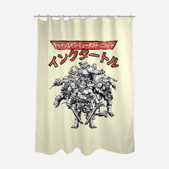 Ninja Squad Sumi-E-None-Polyester-Shower Curtain-Astrobot Invention
