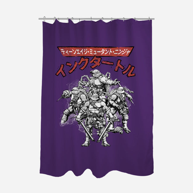 Ninja Squad Sumi-E-None-Polyester-Shower Curtain-Astrobot Invention