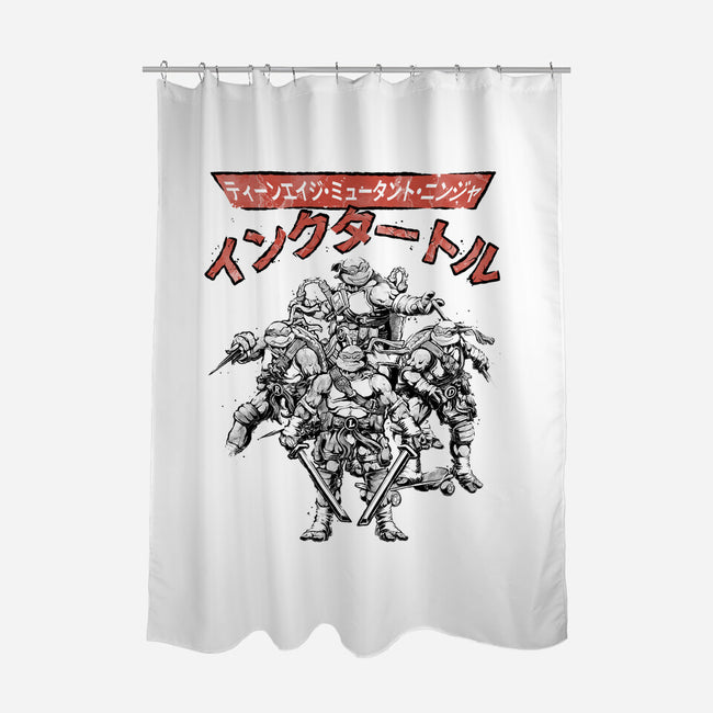 Ninja Squad Sumi-E-None-Polyester-Shower Curtain-Astrobot Invention