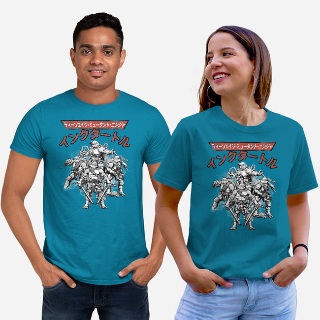 Ninja Squad Sumi-E-Unisex-Basic-Tee-Astrobot Invention