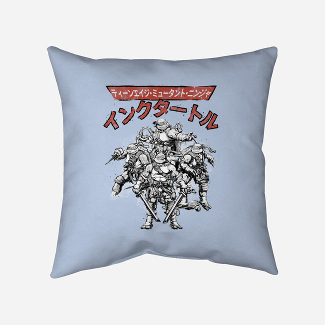 Ninja Squad Sumi-E-None-Removable Cover w Insert-Throw Pillow-Astrobot Invention