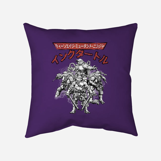Ninja Squad Sumi-E-None-Removable Cover w Insert-Throw Pillow-Astrobot Invention