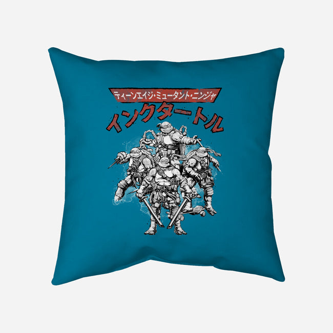 Ninja Squad Sumi-E-None-Removable Cover w Insert-Throw Pillow-Astrobot Invention