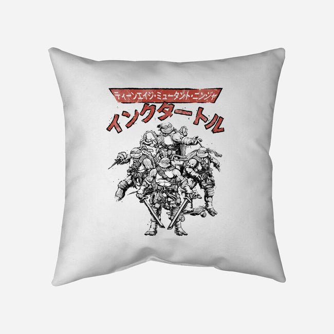 Ninja Squad Sumi-E-None-Removable Cover w Insert-Throw Pillow-Astrobot Invention