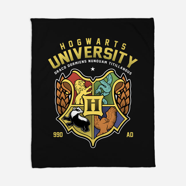 Hogwarts University-None-Fleece-Blanket-Astrobot Invention