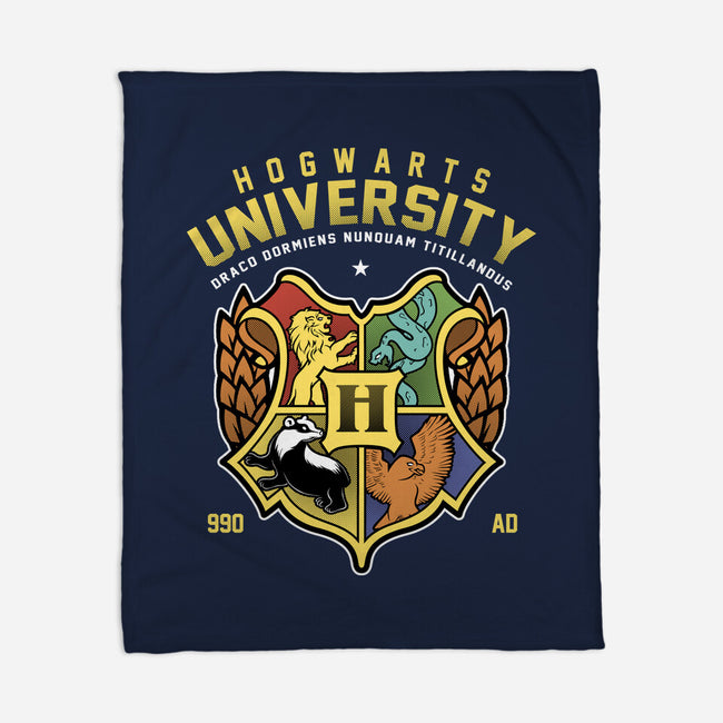Hogwarts University-None-Fleece-Blanket-Astrobot Invention