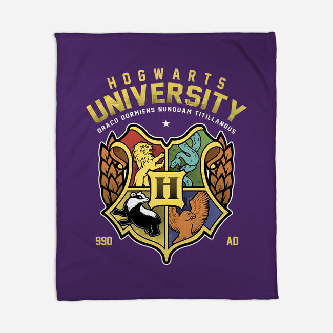 Hogwarts University-None-Fleece-Blanket-Astrobot Invention