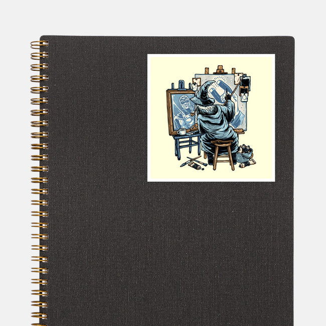Painting Wizard-None-Glossy-Sticker-glitchygorilla