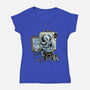 Painting Wizard-Womens-V-Neck-Tee-glitchygorilla