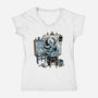 Painting Wizard-Womens-V-Neck-Tee-glitchygorilla
