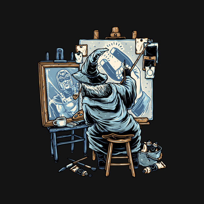 Painting Wizard-Womens-V-Neck-Tee-glitchygorilla