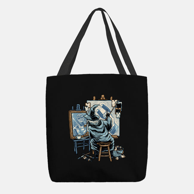 Painting Wizard-None-Basic Tote-Bag-glitchygorilla