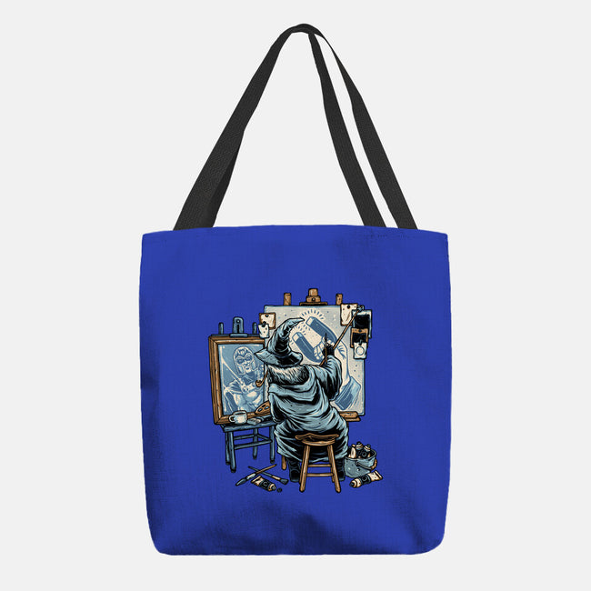 Painting Wizard-None-Basic Tote-Bag-glitchygorilla