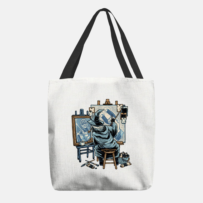 Painting Wizard-None-Basic Tote-Bag-glitchygorilla