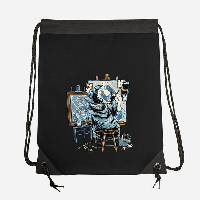 Painting Wizard-None-Drawstring-Bag-glitchygorilla