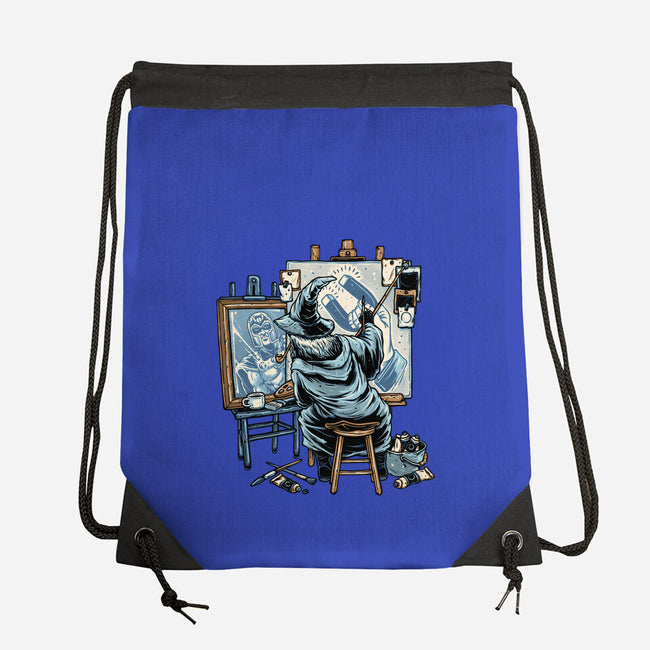 Painting Wizard-None-Drawstring-Bag-glitchygorilla