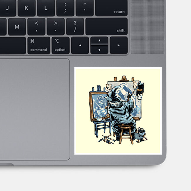 Painting Wizard-None-Glossy-Sticker-glitchygorilla