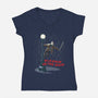 Slashin In The Rain-Womens-V-Neck-Tee-Getsousa!