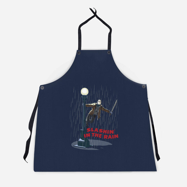 Slashin In The Rain-Unisex-Kitchen-Apron-Getsousa!