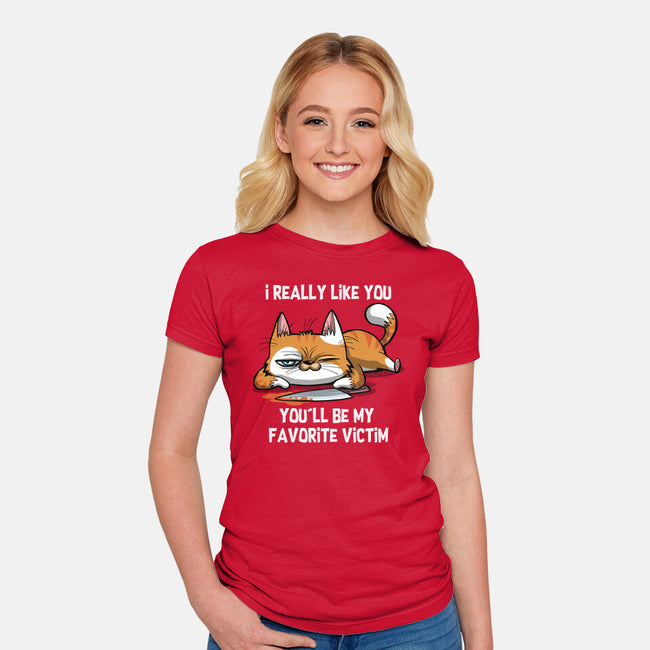 My Favorite Victim-Womens-Fitted-Tee-zascanauta