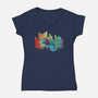 Rainbow Music-Womens-V-Neck-Tee-Vallina84