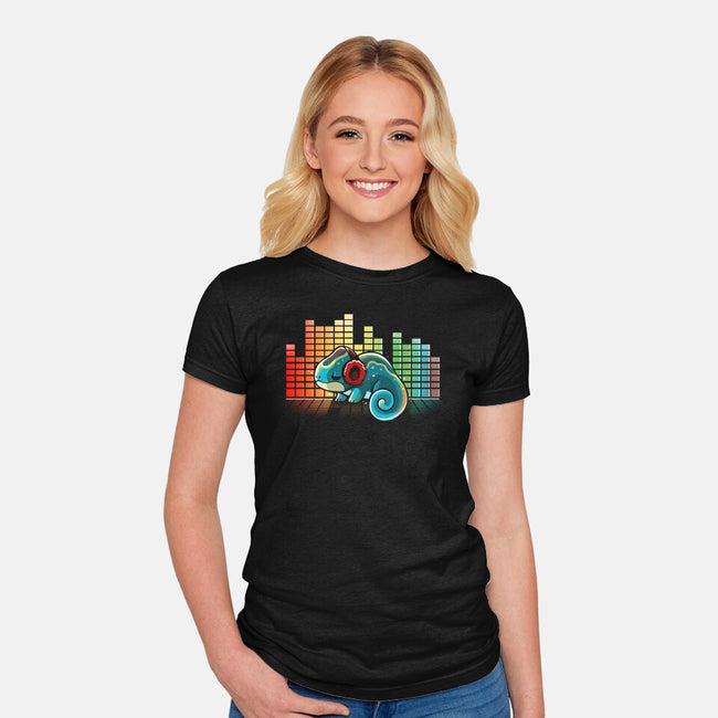 Rainbow Music-Womens-Fitted-Tee-Vallina84