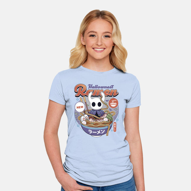 Hallownest Ramen Vintage-Womens-Fitted-Tee-LAGELANTEE